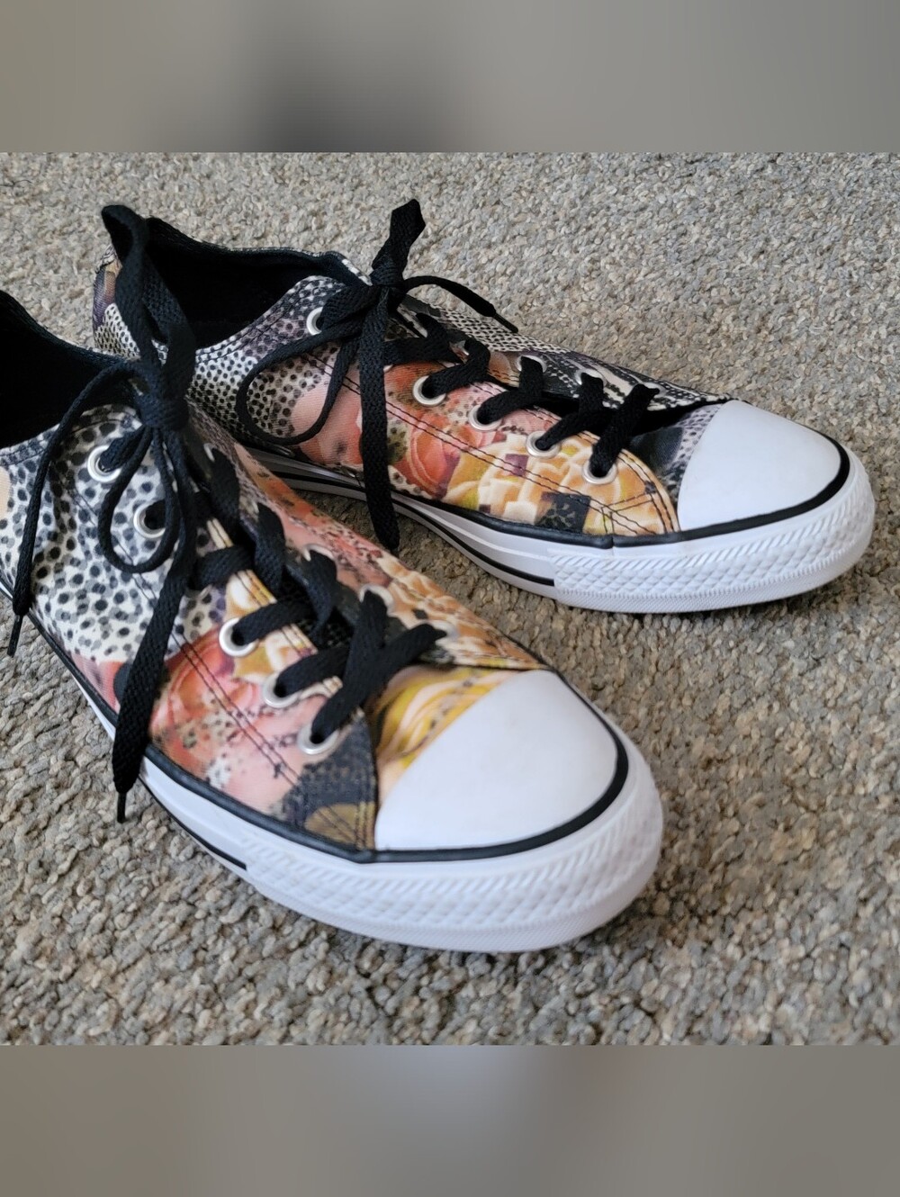 Floral and Animal Print Women's Sneakers